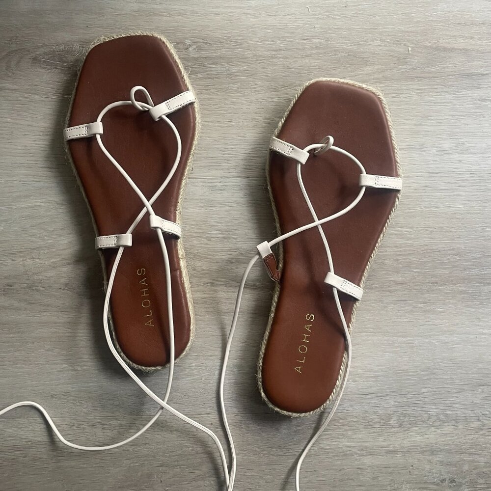 NWOT ALOHAS Wrap Espadrille Sandals